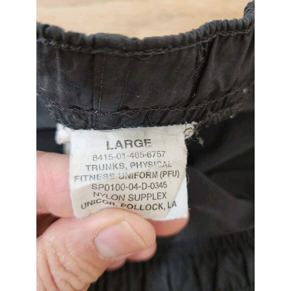 U.S. ARMY Military Shorts Black Athletic Training Adult Size Large PT Trainers - Picture 3 of 9